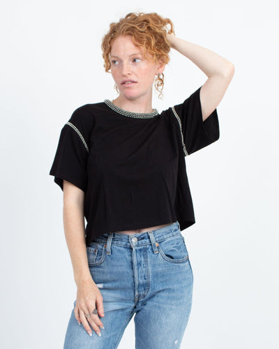 The Kooples Clothing Small Short Sleeve Crop Top