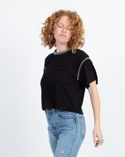 The Kooples Clothing Small Short Sleeve Crop Top