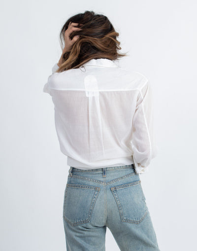 Theory Clothing XS Sheer Button Down