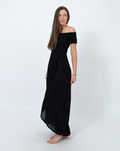 Tiare Hawaii Clothing One Size Black Maxi Dress