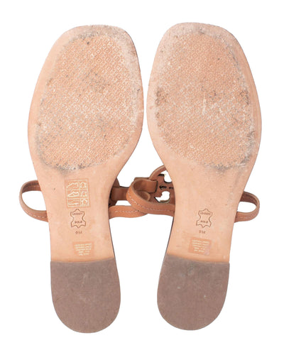 Tory Burch Shoes Medium | US 9 Miller Metal-Logo Leather Sandal