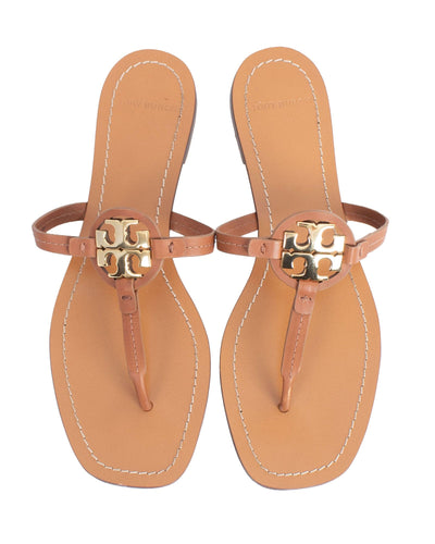 Tory Burch Shoes Medium | US 9 Miller Metal-Logo Leather Sandal