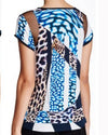 Trina Turk Clothing XS Silk Animal Print Mesh Top