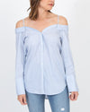 Trouve Clothing Small Off the Shoulder Button Down Blouse