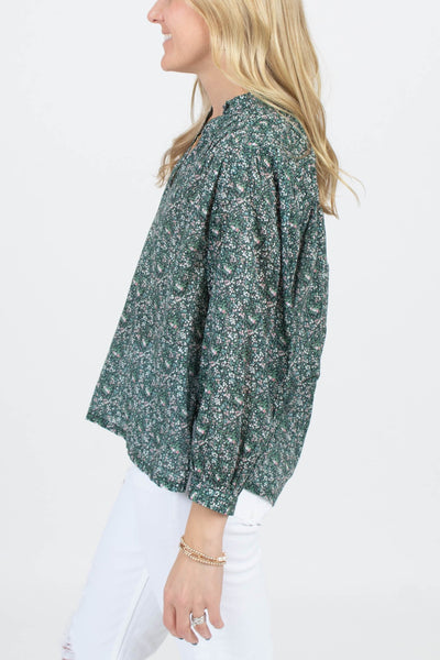 TROVATA Clothing XS "Birds of Paradis" Floral Blouse