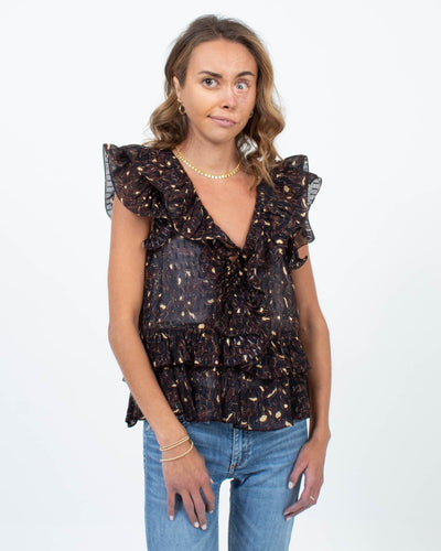 Ulla Johnson Clothing Small | US 2 Sheer Printed Blouse