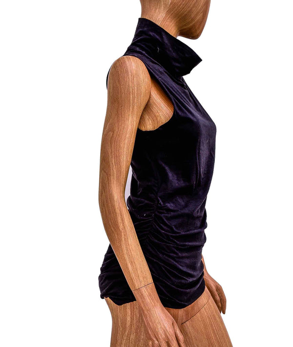 Velvet hotsell sleeveless turtleneck