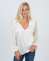 Velvet by Graham & Spencer Clothing XS Tie Front Peasant Blouse