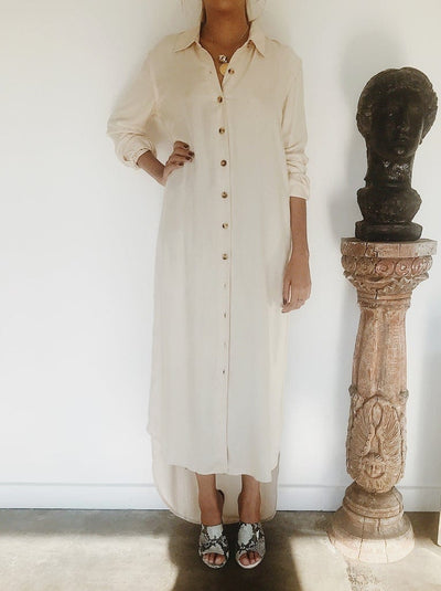 Vetiver Clothing Medium | US 6 Avalon Maxi Shirt Dress