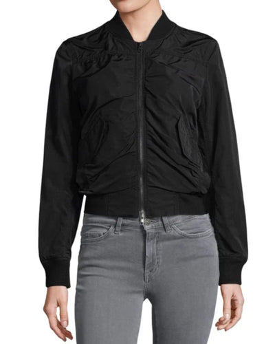 Vince Clothing Small "Ruched" Bomber Jacket