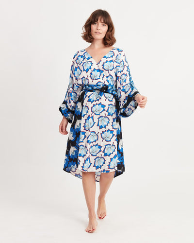 WARM Clothing Medium Printed Midi Dress with Waist Tie