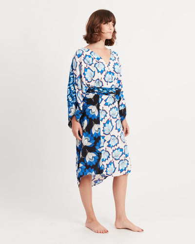 WARM Clothing Medium Printed Midi Dress with Waist Tie