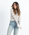 White + Warran Clothing XS Woven Striped Cashmere Sweater