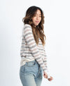 White + Warran Clothing XS Woven Striped Cashmere Sweater