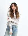 White + Warran Clothing XS Woven Striped Cashmere Sweater