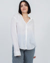 XíRENA Clothing Large White Cotton Button Down