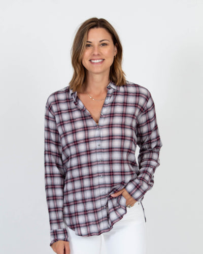 XíRENA Clothing Medium Plaid Button Down Blouse