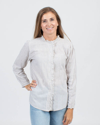 XíRENA Clothing XS Striped Button Down Blouse