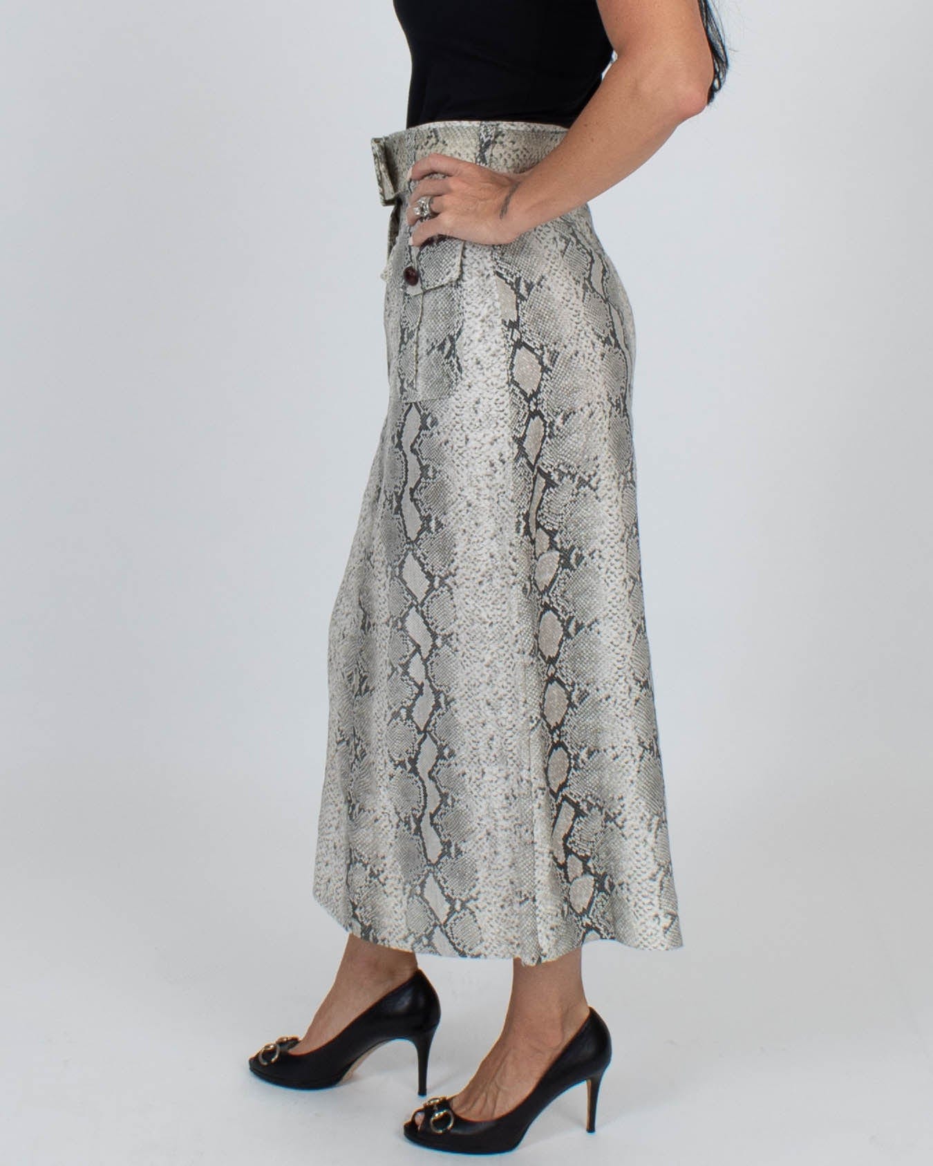 Ideology snake on sale print skirt